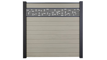 planeo Gardence Strong - recinzione a innesto BPC Rete Bi-Color Sand 180 x 180 cm