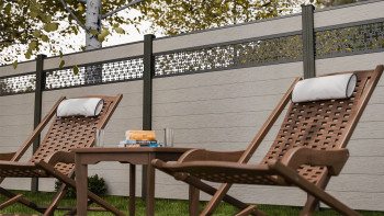 planeo Gardence Strong - recinzione a innesto BPC Oriental Bi-Color Sand 180 x 180 cm