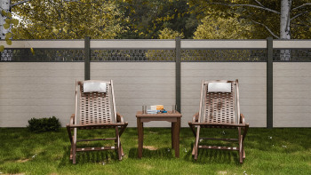 planeo Gardence Strong - recinzione a innesto BPC Oriental Bi-Color Sand 180 x 180 cm