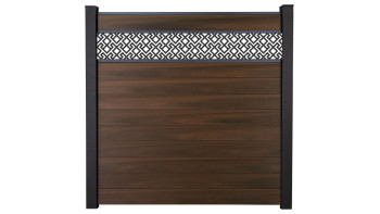 planeo Gardence Strong - recinzione a innesto BPC Abstract Walnut co-ex 180 x 180 cm