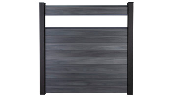 planeo Gardence Strong - recinzione a innesto BPC in vetro satinato grigio pietra co-ex 180 x 180 cm