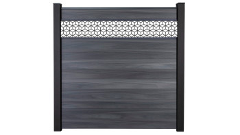 planeo Gardence Strong - recinzione a innesto BPC Cube stone grey co-ex 180 x 180 cm