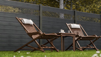 planeo Gardence Strong - recinzione a innesto BPC Abstract stone grey co-ex 180 x 180 cm