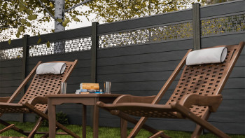 planeo Gardence Strong - recinzione a innesto BPC Oriental stone grey co-ex 180 x 180 cm