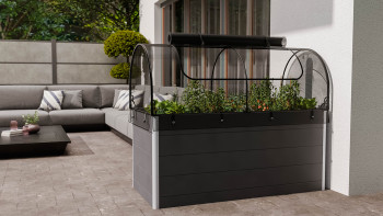 planeo Rete per letto rialzato - Nero 149,9 x 69,4 x 62 cm