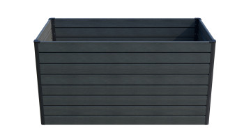 planeo BPC-Rhombus letto rialzato rettangolo - grigio pietra co-ex. 150 x 70 x 79 cm