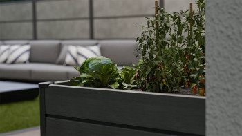 planeo BPC-Rhombus letto rialzato Cube - Grigio pietra co-ex. 70 x 70 x 79 cm