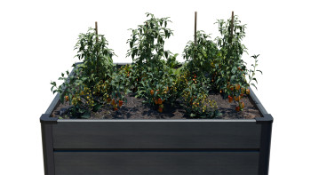 planeo BPC-Rhombus letto rialzato Cube - Grigio pietra co-ex. 70 x 70 x 79 cm