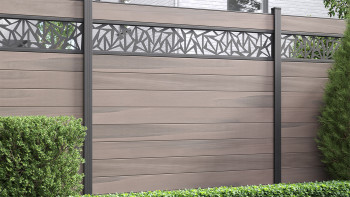 planeo Gardence Strong - Recinzione in BPC quadrato Bicolore co-ex