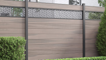 planeo Gardence Strong - Recinzione in BPC quadrato Bicolore co-ex