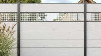 planeo Gardence Strong XL - Recinzione in BPC Standard BiColor Bianco