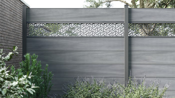 planeo Gardence Strong XL - Recinzione in BPC standard stone grey co-ex