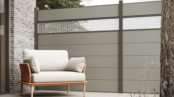 planeo Gardence Strong XL - Recinzione in BPC Grigio