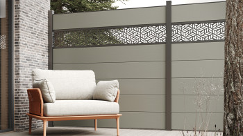 planeo Gardence Strong XL - Recinzione in BPC Grigio