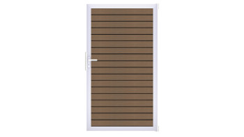 planeo Gardence Trendy - Porta universale BPC-Rhombus - Teak coestruso con telaio in alluminio argento | EV1