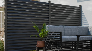 planeo Gardence Metallic Rhombus - Recinzione da giardino in alluminio quadrata antracite | DB703