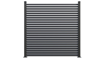 planeo Gardence Metallic Ellipse - Recinzione da giardino in alluminio quadrata Antracite | DB703