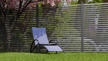 planeo Gardence Metallic Ellipse - Recinzione da giardino in alluminio quadrata Antracite | DB703