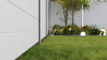 planeo Gardence Simply Small - Recinzione a innesto in PVC bianco 180 x 180 cm
