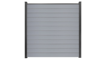 planeo Gardence Simply Small - recinzione a innesto in PVC grigio argento 180 x 180 cm