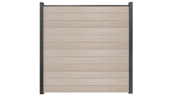 planeo Gardence Simply Small - recinzione a innesto in PVC Sheffield Oak light 180 x 180 cm