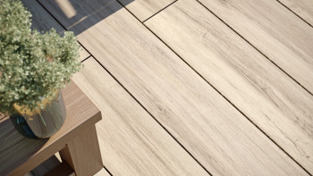 planeo TitanBoard HPL decking board cracked oak light