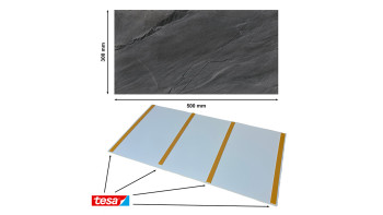 Rivestimento in plastica Skaben DesignWall Aqua - Ardesia nera 60 x 30 cm
