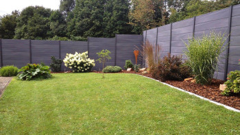 planeo Gardence Deluxe - Recinzione premium BPC stone grey coex