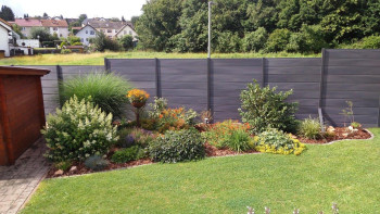planeo Gardence Deluxe - Recinzione premium BPC stone grey coex