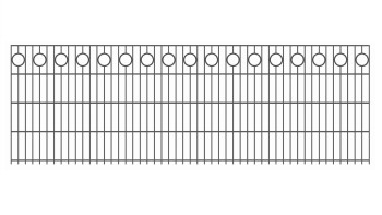 recinzione decorativa planeo a doppio binario Halo 6/6/6 RAL 7016 antracite