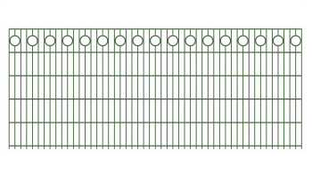 recinzione decorativa a doppio binario Halo 6/6/6 RAL 6005 verde muschio