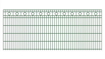 recinzione a doppio picchetto planeo quadrato 6/6/6 RAL 6005 verde muschio