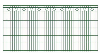 recinzione a doppio picchetto planeo quadrato 6/6/6 RAL 6005 verde muschio