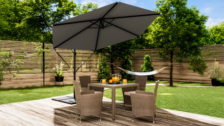 planeo ombrellone a sbalzo alluminio antracite Ø 300 cm Protezione UV 80+