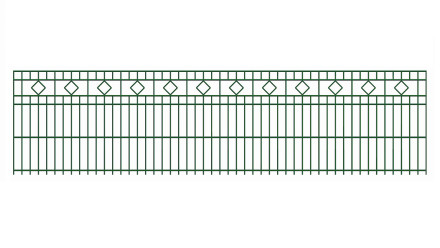 recinzione a doppio picchetto planeo quadrato 6/6/6 RAL 6005 verde muschio