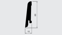 Battiscopa Wicanders in MDF laminato - Spago segato di quercia - 15x60x2400mm