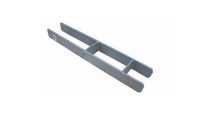 planeo TerraWood - Supporto per palo ad H in acciaio zincato a caldo 9,5 x 6 x 60 cm