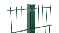 Palo di recinzione tipo FB verde muschio per recinzione a doppia maglia