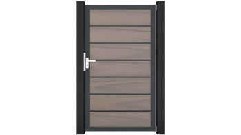 planeo Gardence Deluxe - Porta universale BPC Bicolore co-ex con antracite telaio in alluminio 180x150x4cm