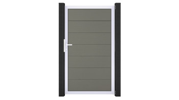 planeo Gardence Strong XL - Porta universale BPC Grigio con Silber telaio in alluminio A 1800 x L 1500 mm