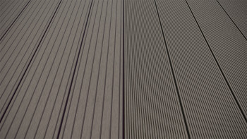 planeo LineWood WPC Pannello per decking solido - Grigio chiaro 3m scanalato/scanalato