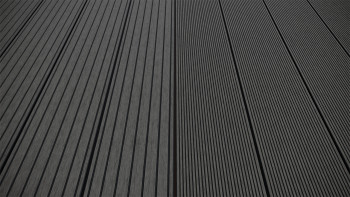 planeo LineWood WPC decking board solid - grigio scuro 3m scanalato/scanalato