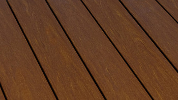 planeo WPC - decking noce massiccio strutturato - goffrato/scanalato