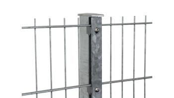 Pali di recinzione tipo F zincati a caldo per recinzione a doppia rete - Altezza recinzione 630 mm