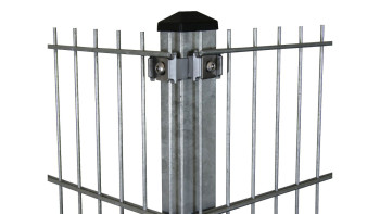 Pali d'angolo tipo P zincati a caldo per recinzione a doppia rete - Altezza recinzione 630 mm