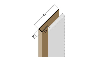planeo Protect profilo terminale - AP 6,5 mm montaggio 5000 mm lunghezza nero