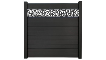 planeo Gardence Strong - recinzione a innesto BPC Triangolo grigio antracite 180 x 180 cm