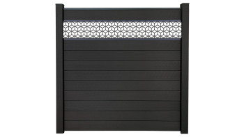 planeo Gardence Strong - recinzione a innesto BPC Cube grigio antracite 180 x 180 cm