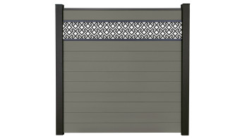 planeo Gardence Strong - recinzione a innesto BPC Grigio astratto 180 x 180 cm