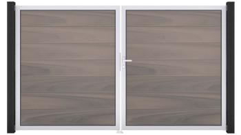 planeo Gardence Strong XL - Porta BPC - DIN Destro 2 ante Bicolore co-ex con telaio in alluminio argento